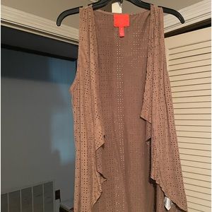 Brown microsuede tunic. Women’s medium. EUC